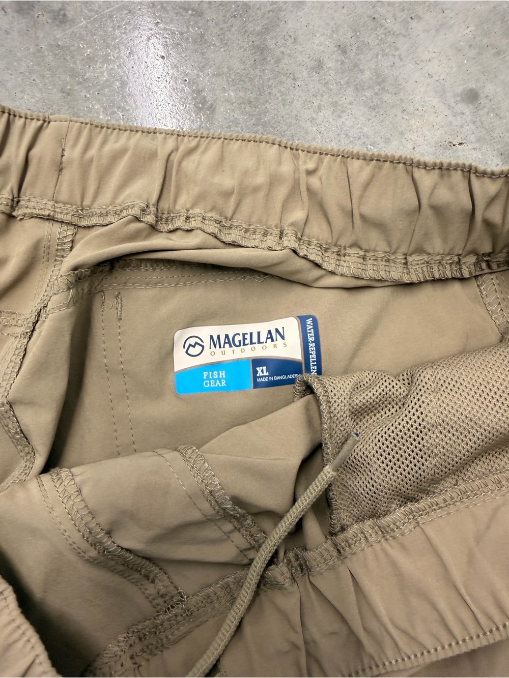 Magellan Outdoors Men's Elastic Waist Fishing Shorts - Tan